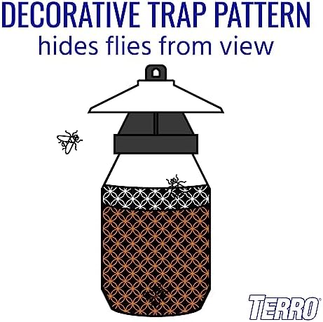 TERRO T380 Outdoor Reusable Fly Magnet Fly Trap - Poison Free Fly Killer and Trap with Bait