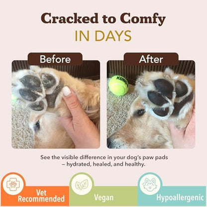 Natural Dog Company Paw Soother Balm & Wax for Dogs, Moisturizing Relief for Dry, Cracked Paws, Lick-Safe, Repairs & Heals, Protects Against Extreme Weather, Coconut Oil & Vitamin E, 2 oz Stick