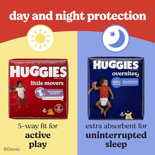 Huggies Size 7 Diapers, Little Movers Baby Diapers, Size 7 (41+ lbs), 68 Count, Packaging May Vary