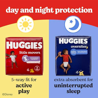 Huggies Size 7 Diapers, Little Movers Baby Diapers, Size 7 (41+ lbs), 68 Count, Packaging May Vary