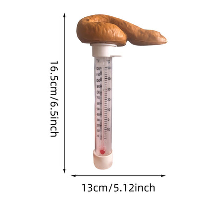 Floating Swimming Pool Thermometer, Funny Floating Poop Pools Thermometer, Poop Shape Prank Water Thermometers, Easy Read Temperature, for Spa Hot Tubs Aquariums Pools (2 pcs)