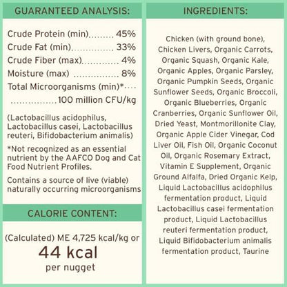 Primal Freeze Dried Dog Food Nuggets, Chicken; Complete Balanced Meal, Topper or Treat; Premium, Healthy, Grain Free, High Protein Raw Dog Food, 14 oz