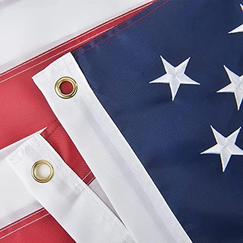 American Flag 4x6 FT, US Flags USA High Wind with Embroidered Stars, Sewn Stripes, Brass Grommets, Durable USA Flag Outdoor Outside