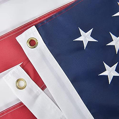 American Flag 4x6 FT, US Flags USA High Wind with Embroidered Stars, Sewn Stripes, Brass Grommets, Durable USA Flag Outdoor Outside