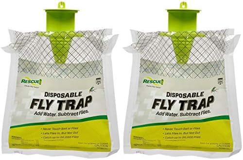 RESCUE! Outdoor Disposable Fly Trap, Green, 2 Pack