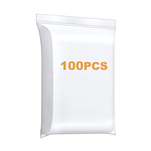 Foopama 100 PCS 6" x 9" Thick 4 Mil Clear Zip Poly Lock Plastic Bags Seal Reclosable Zip Bag Heavy-Duty Photo Cards Envelopes Snacks Seeds Zipper Bags