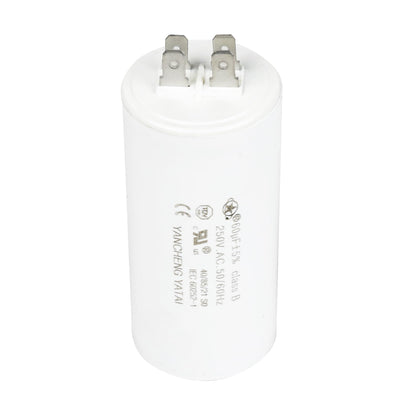 YATAI CBB60 Capacitor 60uF 250V AC, 4-Tab Motor Run Capacitor, 50/60Hz, 1.65 x 3.54 in Cylinder, for Standby Engine, Log Splitter, Pool Cooler, and AC Motor Applications