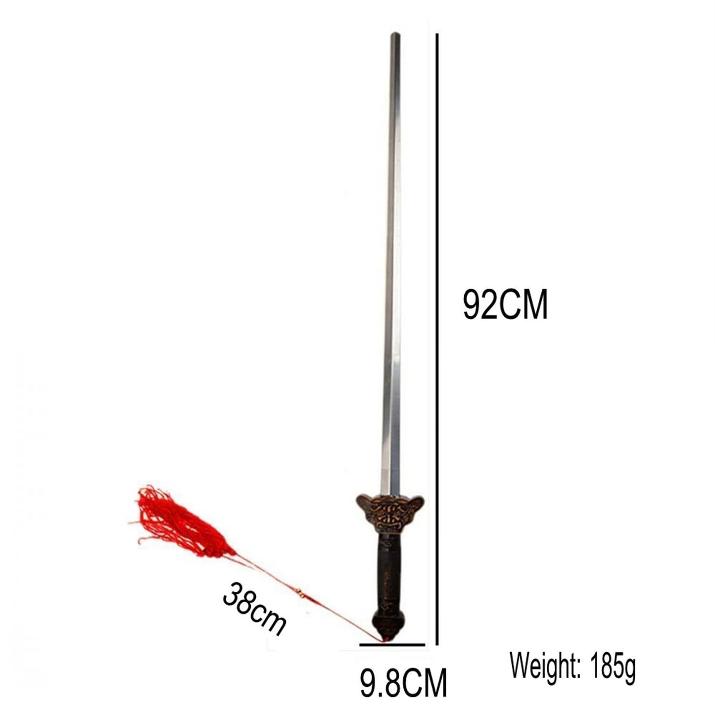 KierHunter Retractable Sword, Tai Chi Kung Fu Martial Arts Magic Sword for Exercises Performance Halloween (Stainless Steel)