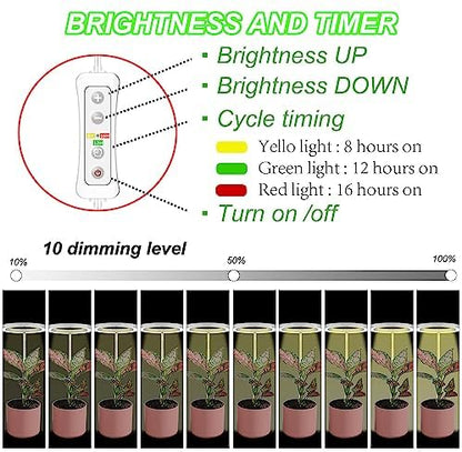 Plant Grow Light,Yadoker LED Growing Light Full Spectrum for Indoor Plants,Height Adjustable, Automatic Timer, 5V Low Safe Voltage,Idea for Small Plant Light…