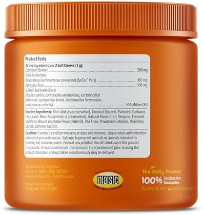 Zesty Paws Dog Allergy Relief- Dog Itching Skin Relief- Dog Probiotics for Itchy Skin and Itchy Ears- Dog Allergy Paw Relief- Dog Allergy Chews- Dog Itch Relief - Dog Skin Allergy Relief - Lamb - 90ct