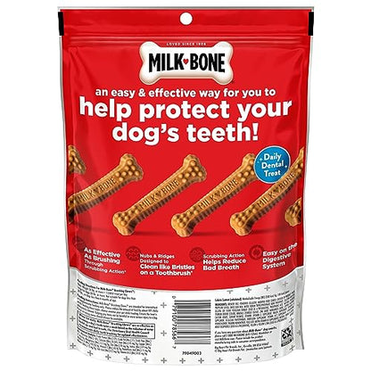 Milk-Bone Original Brushing Chews, 6 Large Daily Dental Dog Treats (Pack of 5) Scrubbing Action Helps Clean Teeth