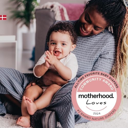 Bambo Nature Hypoallergenic Baby Diapers, Eco-Labelled Sustainable Diapers, Enhanced Leakage Protection, Totally Chlorine-free, Skin Friendly, and Super Absorbent - Size 4 (27 Count)