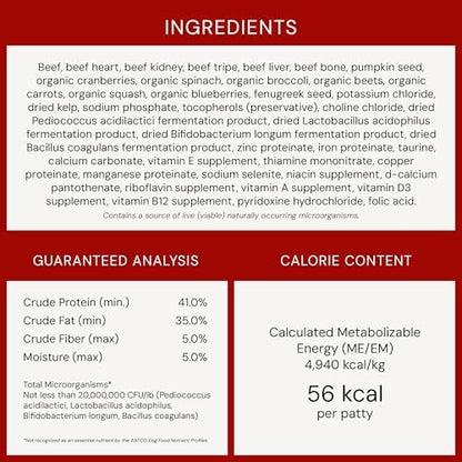 Stella & Chewy's Freeze-Dried Raw Dinner Patties - Beef Recipe - High Protein Grain-Free Puppy & Dog Food - Perfect For Picky Eaters - 25 oz