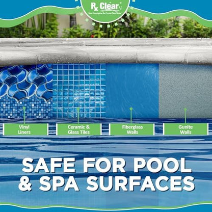 Rx Clear 3" Inch Chlorine Tabs | 5 Pounds | Individual Stabilized Chlorinating Tablets for Sanitizing Swimming Pools | Long Lasting, Slow Dissolving, and UV Protected
