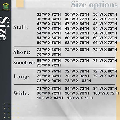 N&Y HOME Fabric Shower Curtain Liner Extra Long 72 x 84 Inches with 2 Bottom Magnets, Hotel Quality, Washable, White Spa Bathroom Curtains with Grommets, 72x84