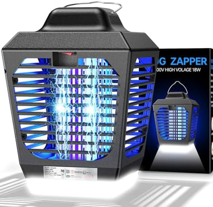 Bug Zapper Outdoor, Mosquito Zapper with LED Light, Fly Zapper Outdoor Indoor, Insect Zapper Electric Fly Traps, Plug in Mosquito Killer for Patio Yard
