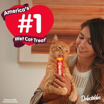 Delectables Squeeze Up Handheld Lickable Treats, Chicken, (Tuna and Tuna and Salmon) 54 Count