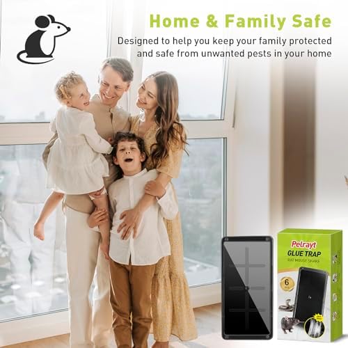 Glue Mouse Traps Indoor for Home, Rat Trap-12 Pack, Large Heavy Duty Glue Traps for Safe Home Pest Control. Pre-Scented, Non-Toxic Sticky Boards for Mice, Rats & More. Easy To Use