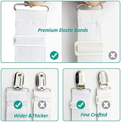 Bed Sheet Holder Straps Sheet Keepers Bedsheet Holders Fasteners 2 Sets