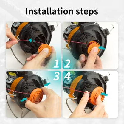 20 Pack Trimmer Spool Line for Worx,(WA0010)Replacement Trimmer Spool Line for Worx,Trimmer Line Refills 0.065 inch for Worx,Suitable for Worx String Trimmers(16 Pack Grass Trimmer Line,4 Trimmer Cap)