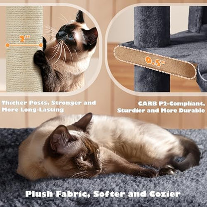 Yaheetech 54in Cat Tree Tower Condo Furniture Scratch Post for Kittens Pet House Play
