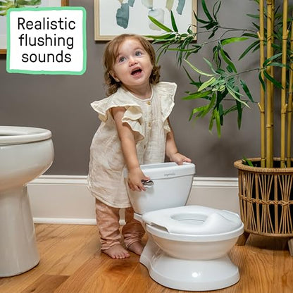 Summer Infant by Ingenuity My Size Potty Pro in White, Toddler Potty Training Toilet, Lifelike Flushing Sound, for Ages 18 Months+, Up to 50 Pounds