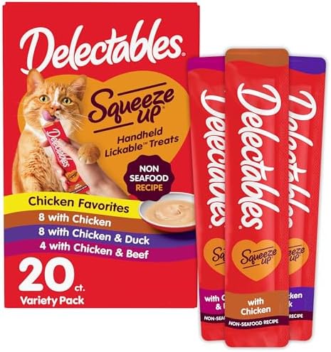 Delectables Squeeze Up Non-Seafood Variety Pack Lickable Cat Treat, 20 Count (Pack of 1)