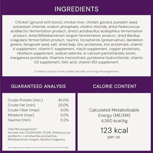 Stella & Chewy's Freeze-Dried Raw Cat Dinner Morsels - Premium Chicken Recipe with 98% Cage-Free Meat & Organs - Natural Grain-Free Cat & Kitten Food - Made in USA - 3.5 oz