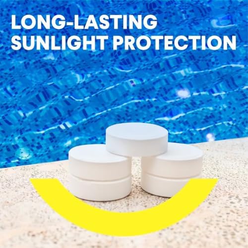 Chlorine Tablets 3 Inch for Swimming Pools, Kills Bacteria and Stops Algae, Slow Dissolving,Exclusive Protective Packaging,Pool Chlorine Tablets,20lbs
