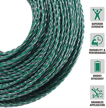 A Anleolife 1-Pound Heavy Duty Twisted .095-inch-by-393-ft Dual Core String Spiral Trimmer Line Donut,with Bonus Line Cutter
