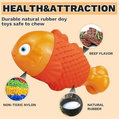 WinTour Indestructible Dog Toys for Aggressive Chewers, Tough Chew Toys for Medium & Large Breeds, Squeaky and Durable Chewers for Large Dogs