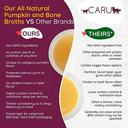 Caru - Daily Dish Chicken Bone Broth Meal Topper for Dogs & Cats - Savory Pour-Over Broth - 3 Pack