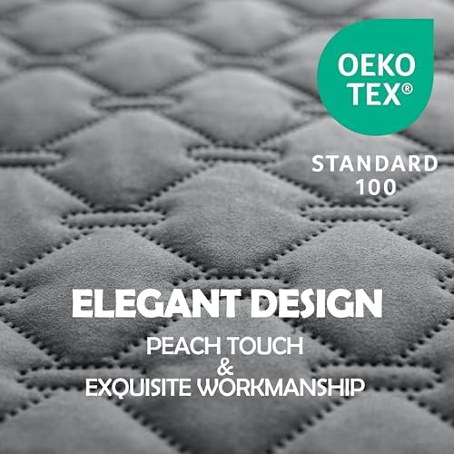 gogobunny 3X Stronger Waterproof Pet Blanket, Scratch Proof Furniture Protector for Dogs Cats, Reversible Cover 52x82 Inch, Dark Grey/Light Grey