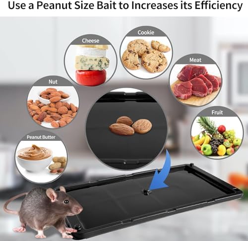 LULUCATCH Super Glue Traps 12 Pack for Mice & Snakes, Larger, Heavier Sticky Traps with Non-Toxic Glue. Sticky Mouse Traps Indoor, Easy to Set, Pet Safe Pest Control