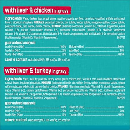 Purina Friskies Wet Cat Food Variety Pack, Tasty Treasures Prime Filets (With Chicken and Tuna, With Chicken, and With Ocean Fish and Tuna, and With Turkey) - (Pack of 24) 5.5 oz. Cans