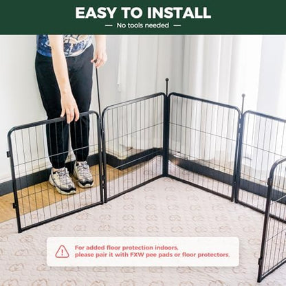 FXW Rollick Unleashed Dog Playpen for Yard, RV Camping, 24 inch 8 Panels for Small and Puppy Dogs│Patented