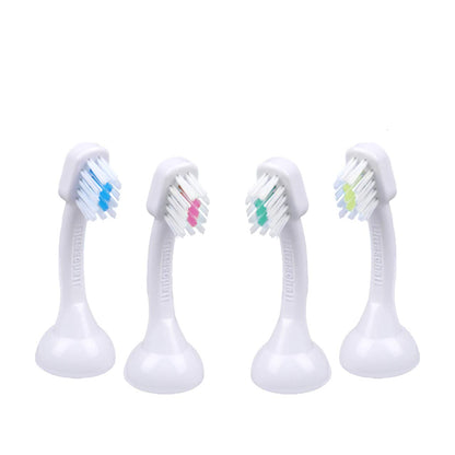 Emmi-dent Metallic/Professional 2-Pin Bristle-Head Attachments - Electric Toothbrush Replacement Heads. Cleans with Ultrasound Waves (Kids/Young Adult 4 Pack)