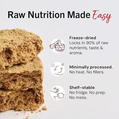 Stella & Chewy's Freeze-Dried Raw Dinner Patties - Beef Recipe - High Protein Grain-Free Puppy & Dog Food - Perfect For Picky Eaters - 25 oz