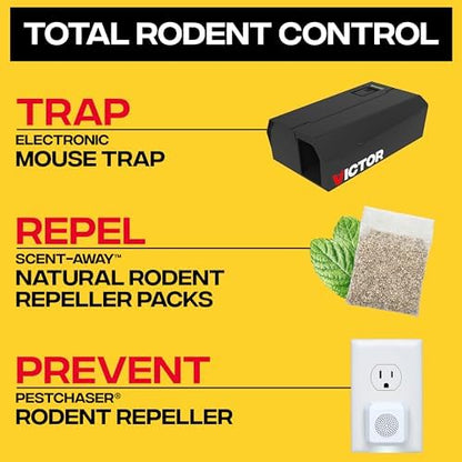 Victor Humane Mouse Traps Indoor for Home - M250BSR-2 - No Touch Electric Mouse Traps for Home, Pack of 2
