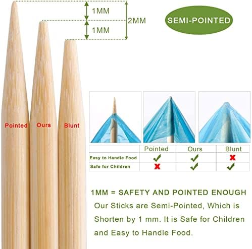 200 PCS Bamboo Marshmallow Roasting Sticks, SMores Skewers for Fire Pit, Proper Long 16 Inch Heavy Duty 4mm Thick Wooden Smores Sticks for Open Fire Pits Roaster Barbecue Hot Dog Camping Kebab Sausage