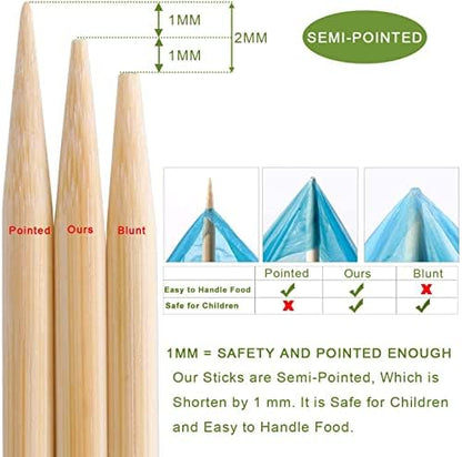200 PCS Bamboo Marshmallow Roasting Sticks, SMores Skewers for Fire Pit, Proper Long 16 Inch Heavy Duty 4mm Thick Wooden Smores Sticks for Open Fire Pits Roaster Barbecue Hot Dog Camping Kebab Sausage
