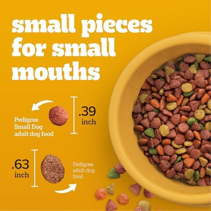 Pedigree Complete Nutrition Adult Small Dog Dry Dog Food, Grilled Steak & Vegetable Flavor, 14 lb. Bag