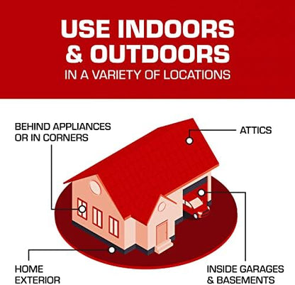 Tomcat Rat and Mouse Killer Disposable Stations for Indoor/Outdoor Use: Child and Dog Resistant, Pre-Filled, Easy Monitoring, 2-Pack