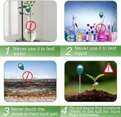 XLUX Long Probe Deep Use Soil Moisture Meter, Water Monitor Indicator Sensor, Hygrometer for Outdoor Indoor Large Pot Plants, Flower, Gardening, Farming