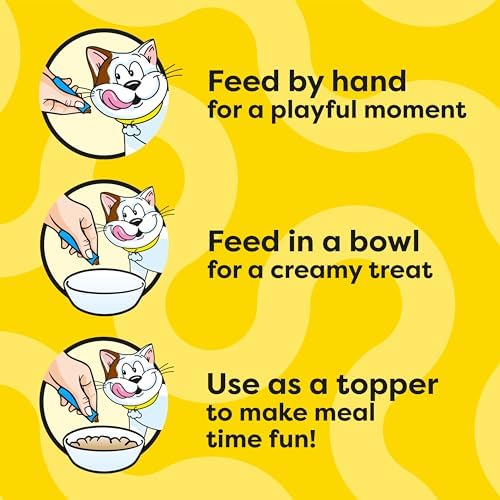 Temptations Creamy Puree Squeezable Lickable Wet Cat Treats with Salmon, 0.42 oz. Tubes, 4 Count, Pack of 11 (44 Total)