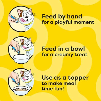 Temptations Creamy Puree Squeezable Lickable Wet Cat Treats with Salmon, 0.42 oz. Tubes, 4 Count, Pack of 11 (44 Total)