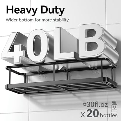 YASONIC Shower Caddy, 100% Rustproof Shower Shelves for Inside Shower, No Drilling Bathroom Organizers and Storage, 6 Pack Large Capacity Bathroom Caddy for Kitchen & Home Decor