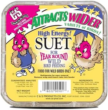 C&S High Energy Suet Treat, 11.75 Ounce, 8 Pack