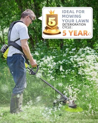 Weed Wacker String Compatible with Ryobi One Plus+ AC80RL3, 0.08'' String Trimmer Refill Line,Weed Eater String Compatible with Ryobi 18V, 24V, 40V Trimmers(10 Replacement Spools, 2 Trimmer Caps)