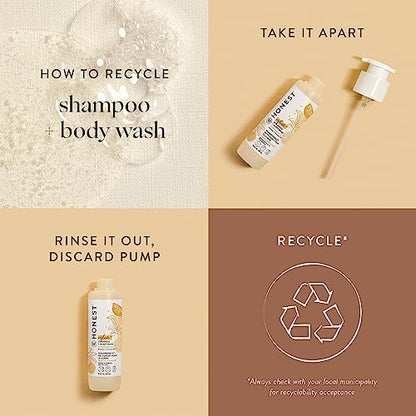 The Honest Company 2-in-1 Cleansing Shampoo + Body Wash | Gentle for Baby | Naturally Derived, Tear-free, Hypoallergenic | Citrus Vanilla Refresh, 10 fl oz